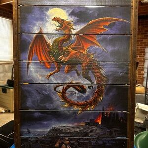 Fiery Dragon Wall Art Decor